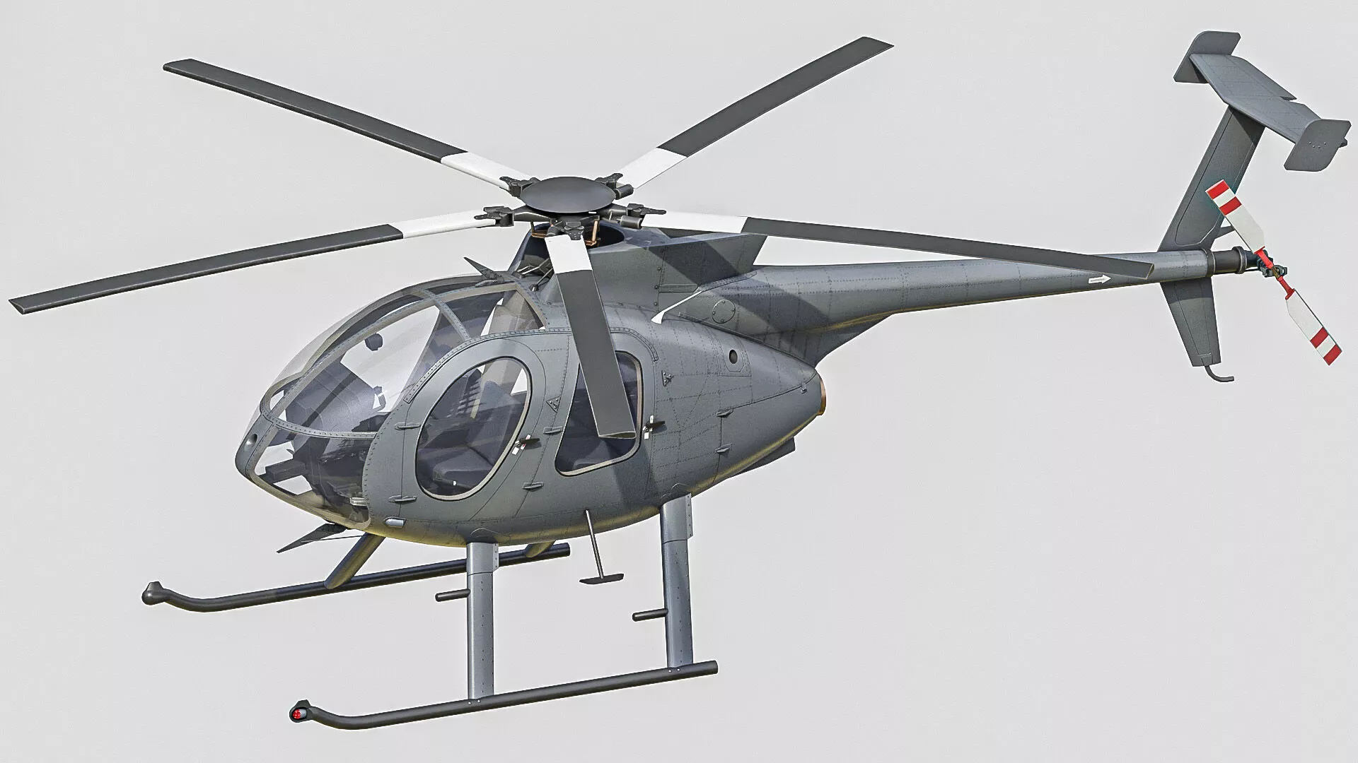 Helicopters MD 500 Low-poly 3D model