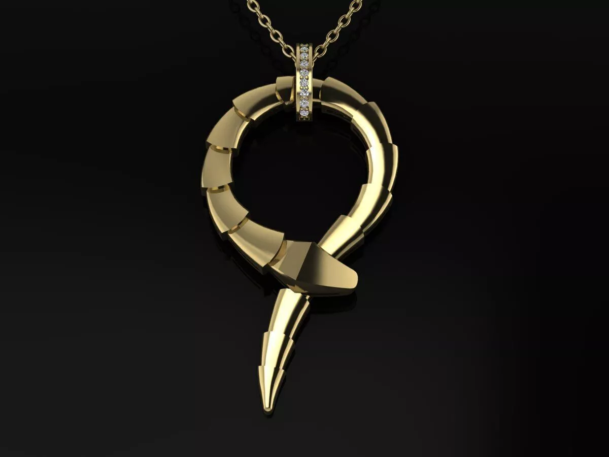 Brand Jewelry Pendant Snake Luxury 3D print model