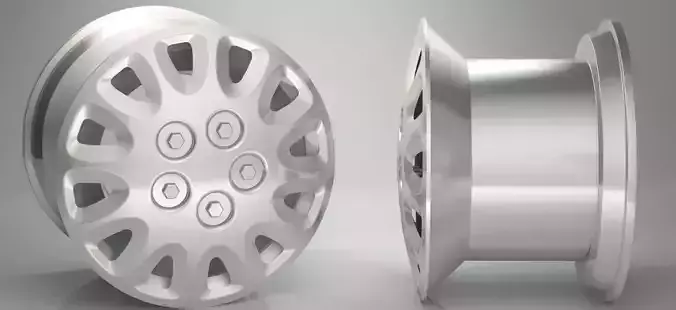 3D Wheel Very Clean ready for Print 3D Steel Tire