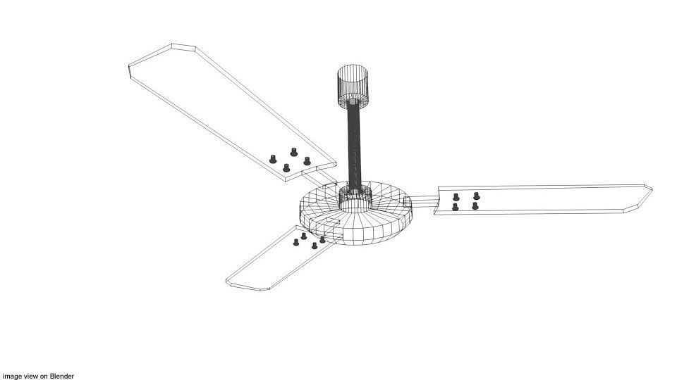 Fan - Ceiling 3D model_3