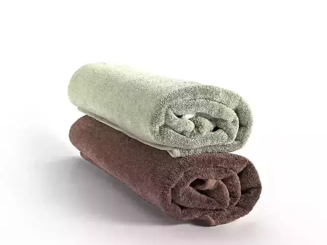 Set of Towels Roll 3D model