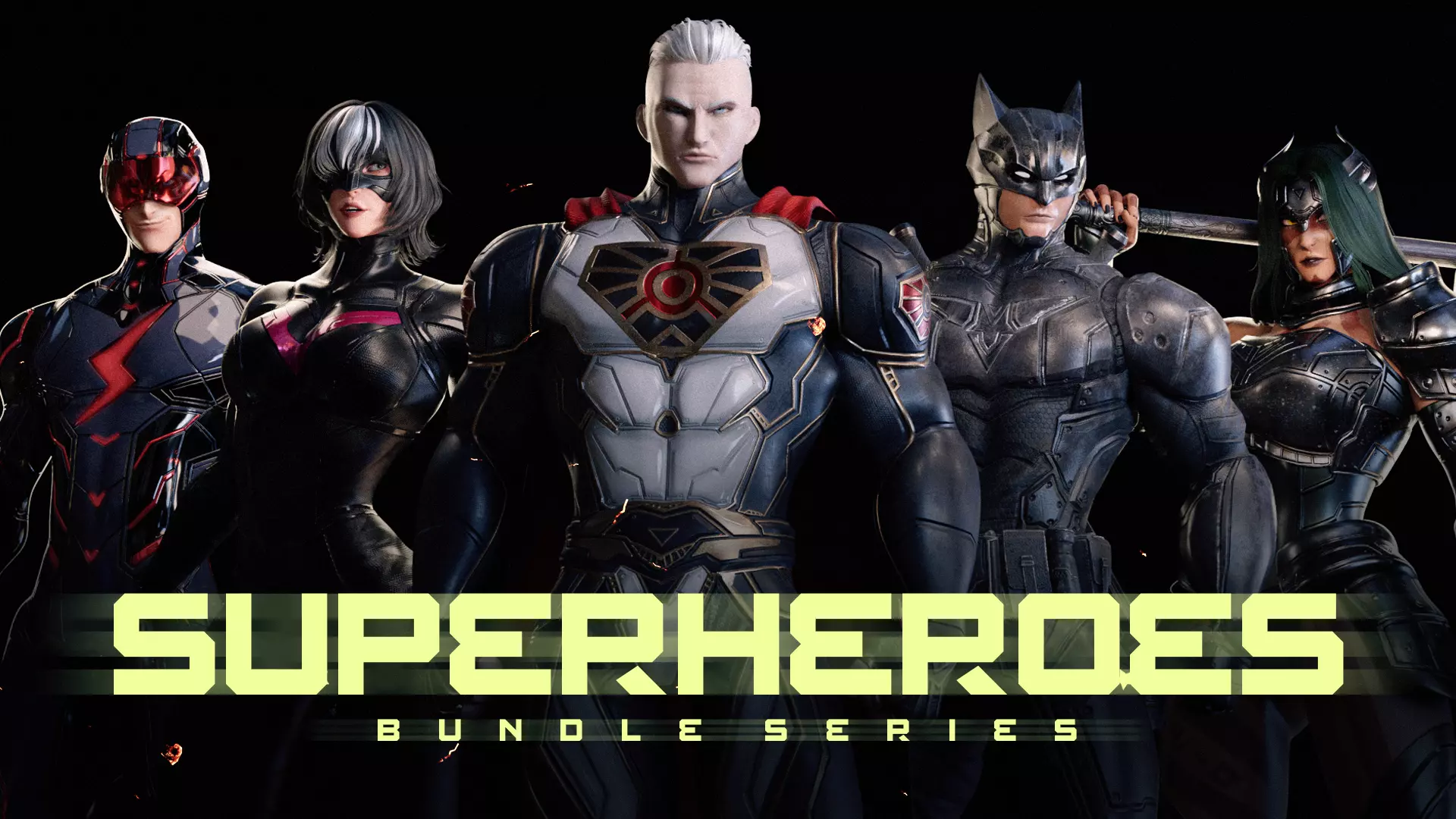 SUPERHERO GAME CHARACTERS - BUNDLE EDITION 3D Model Pack