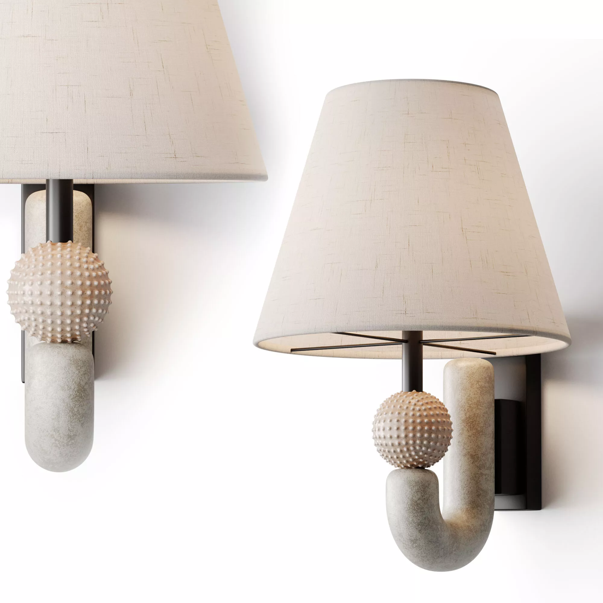 Wall lamp Carlo Enlarged 3D model