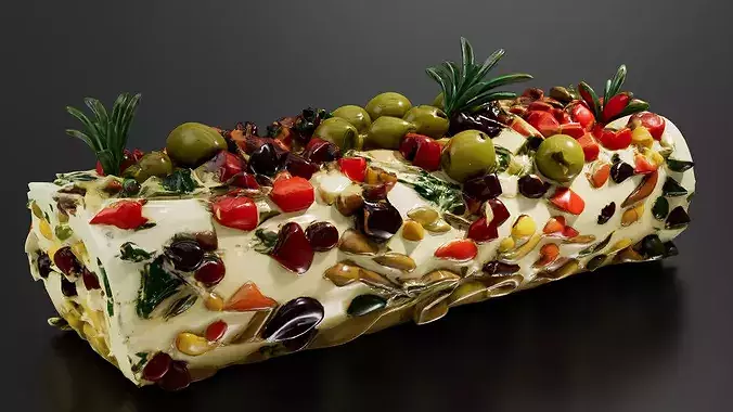 Cream Cheese cake 3D print model 2