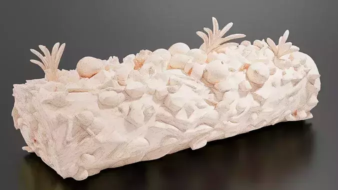 Cream Cheese cake 3D print model 7