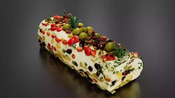 Cream Cheese cake 3D print model 5