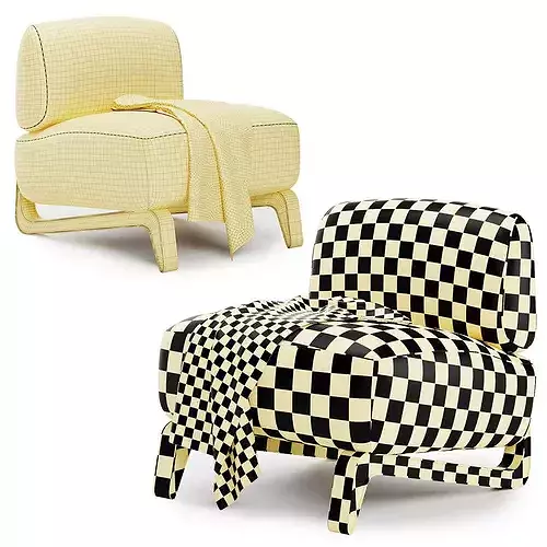 vao armchair 3D model 7