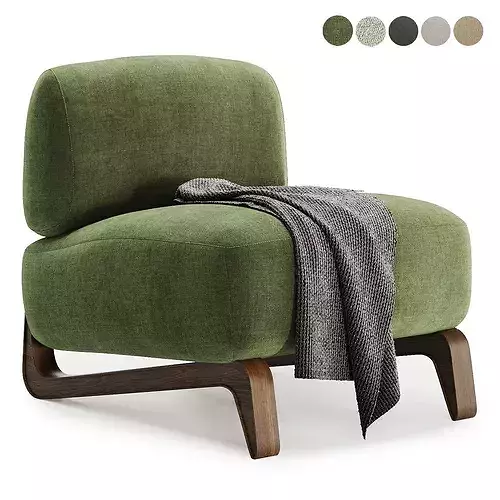 vao armchair 3D model 4