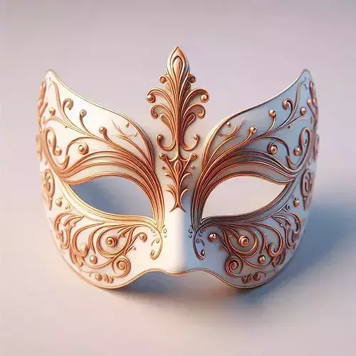 4351 Venetian Carnival Mask Color 3D Model  STL  DND