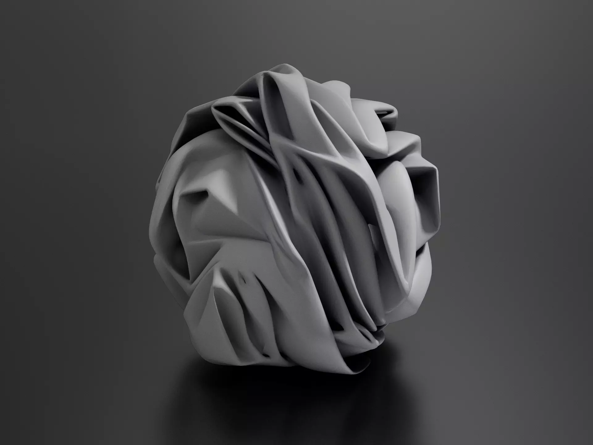 Crumpled paper 01 3D print model