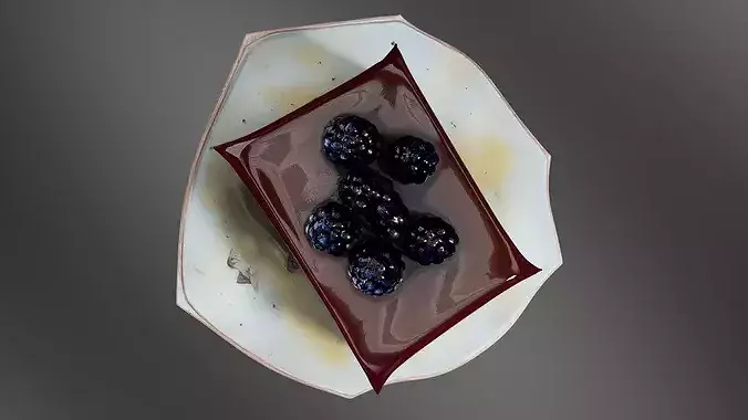 Dark Chocolate Blackberry Cake 02 3D print model 6