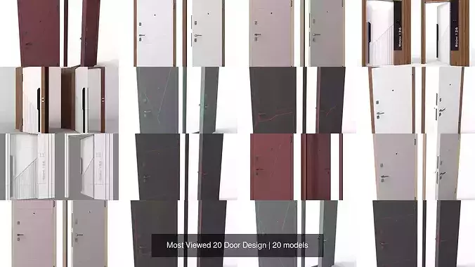 Most Viewed 20 Door Design 3D Model Pack 4