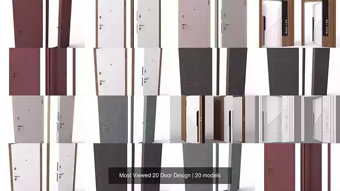 Most Viewed 20 Door Design 3D Model Pack 5