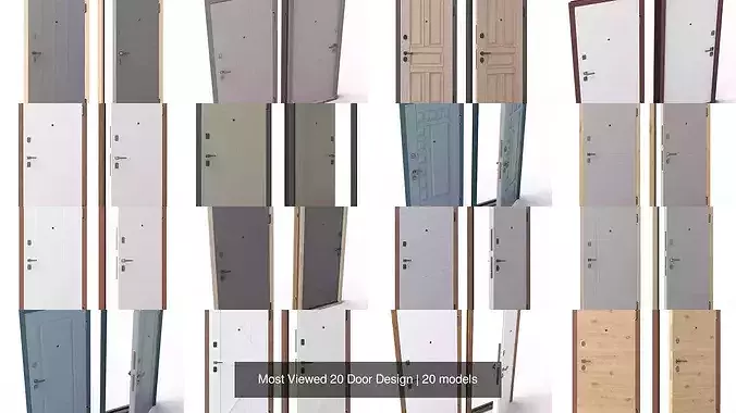 Most Viewed 20 Door Design 3D Model Pack 2