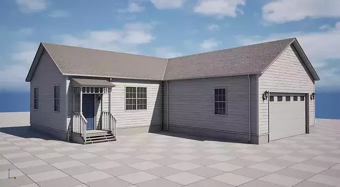 Residential House 6 PBR Low Poly Low-poly 3D model 3