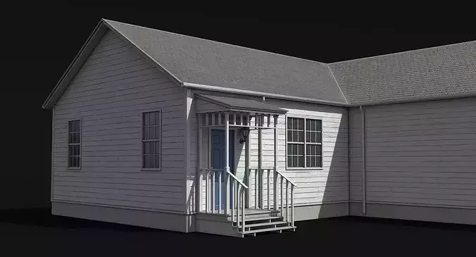 Residential House 6 PBR Low Poly Low-poly 3D model 5