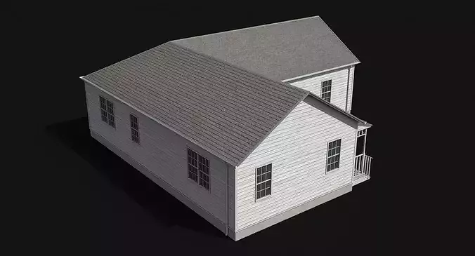 Residential House 6 PBR Low Poly Low-poly 3D model 6