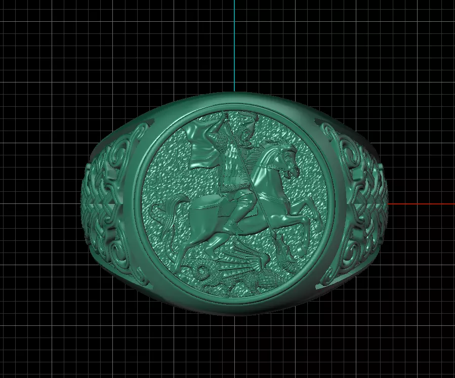Saint George Rings All Sizes Collection 3D print model