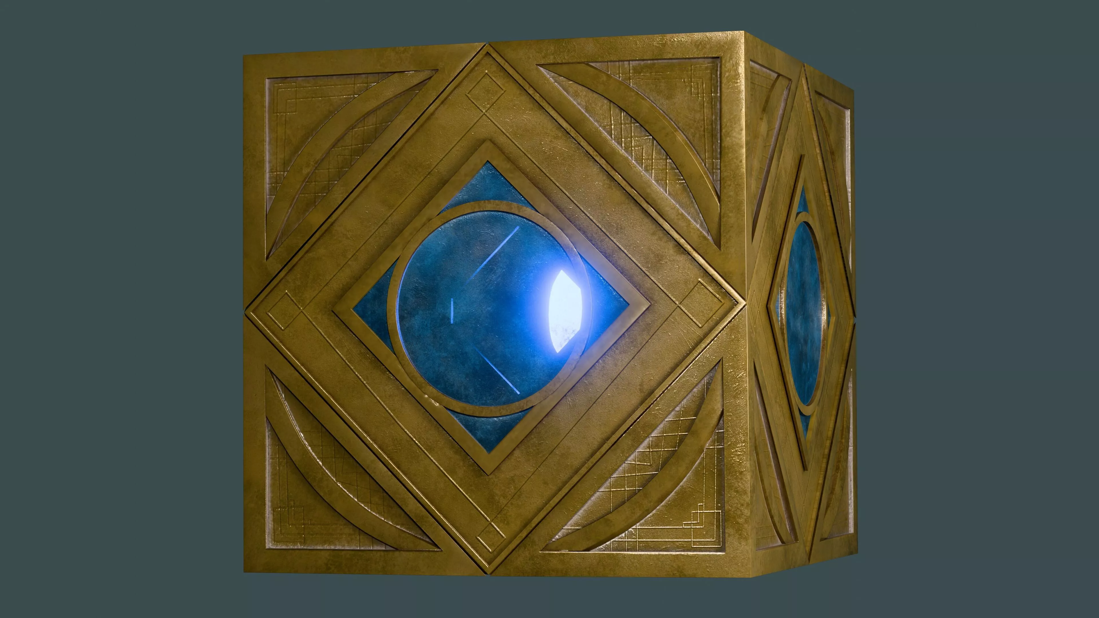 Jedi Holocron 3D Model - Free PBR Asset for UE5 Blender Free low-poly 3D model