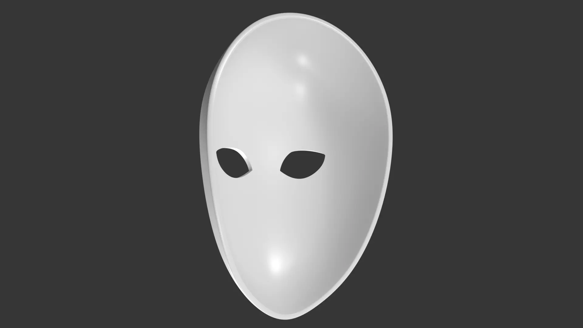 White Mask 3D print model