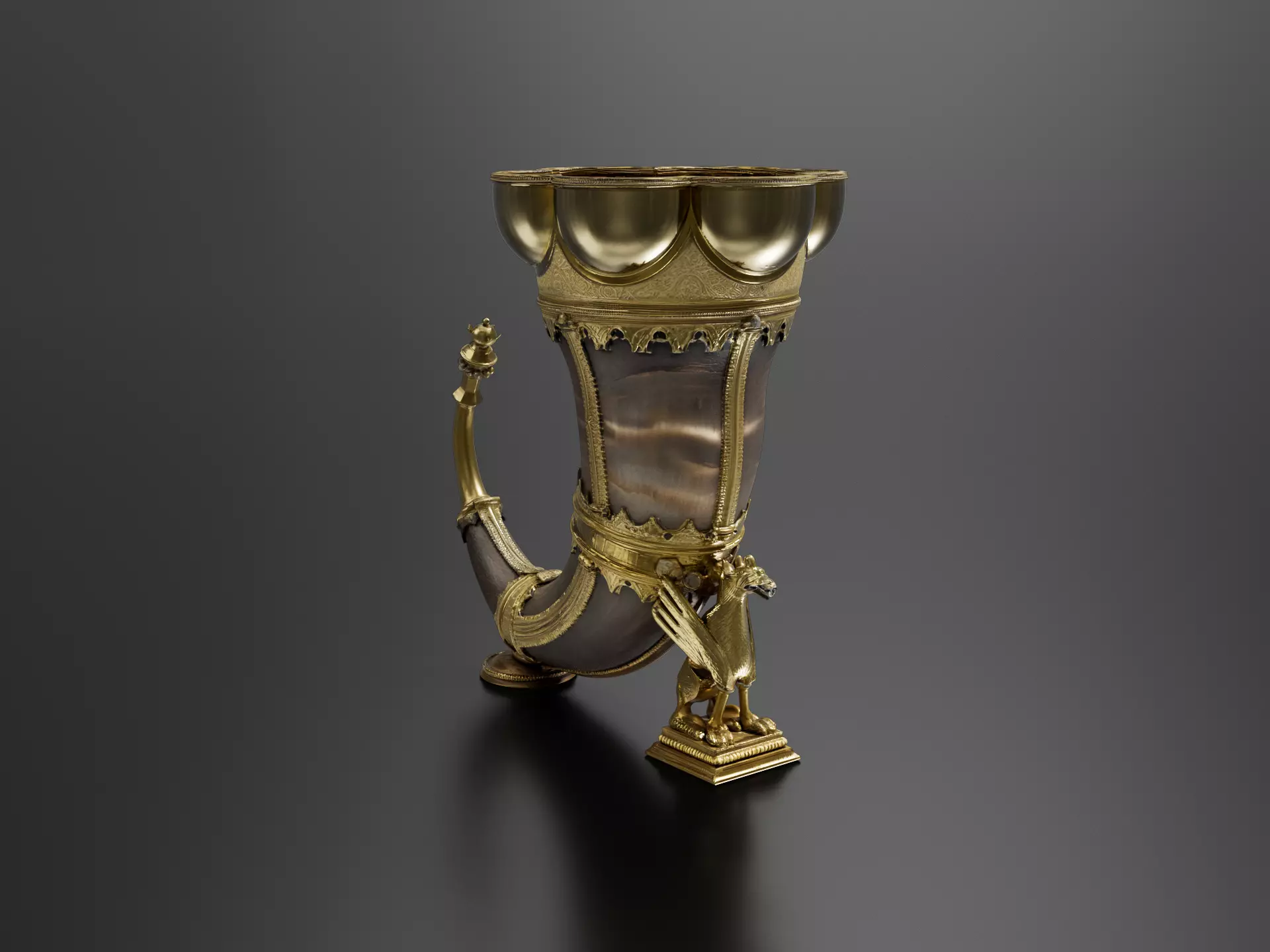 Drinking horn 3D print model