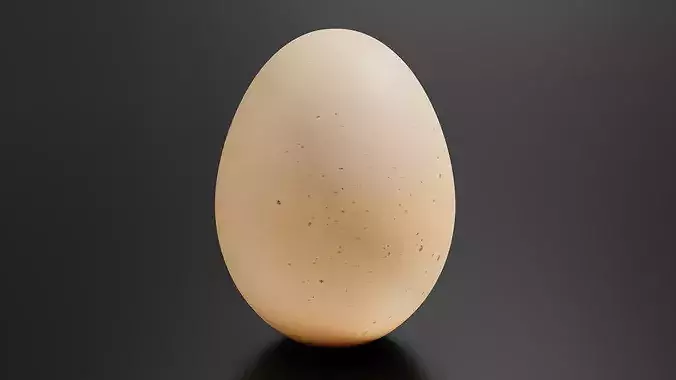 Egg 01 Low-poly 3D model 2