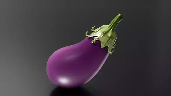 Eggplant 02 3D print model 4