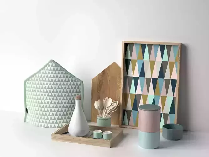 Spear Trays Cutting Board Napkin and Utensils