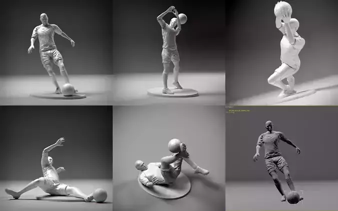 Soccerers 5 STL Pack 3D print model