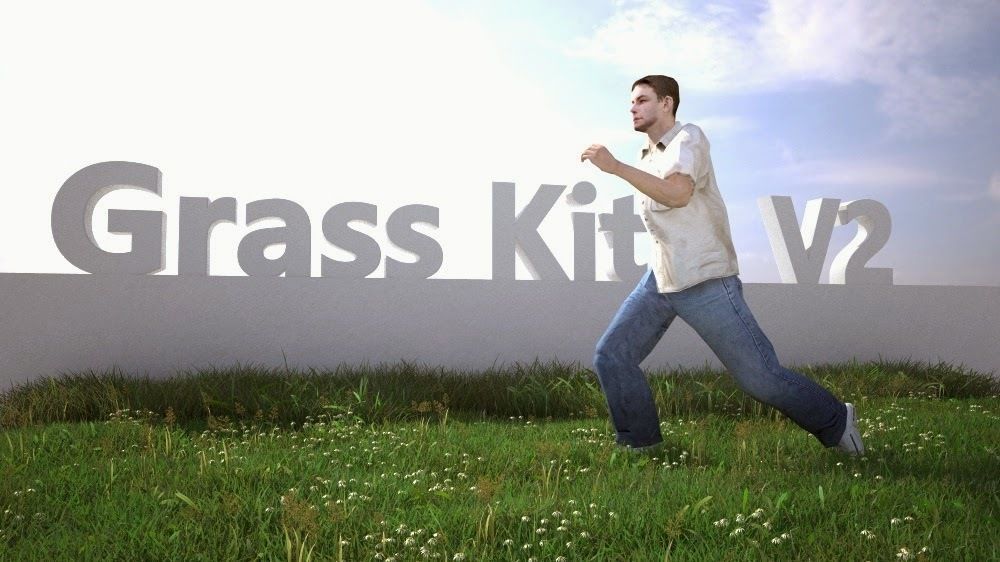 Grass Kit V2 for CInema 4D and Vray Free 3D model_4