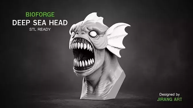 BIOFORGE  Deep Sea Head  STL Printable Creature Head