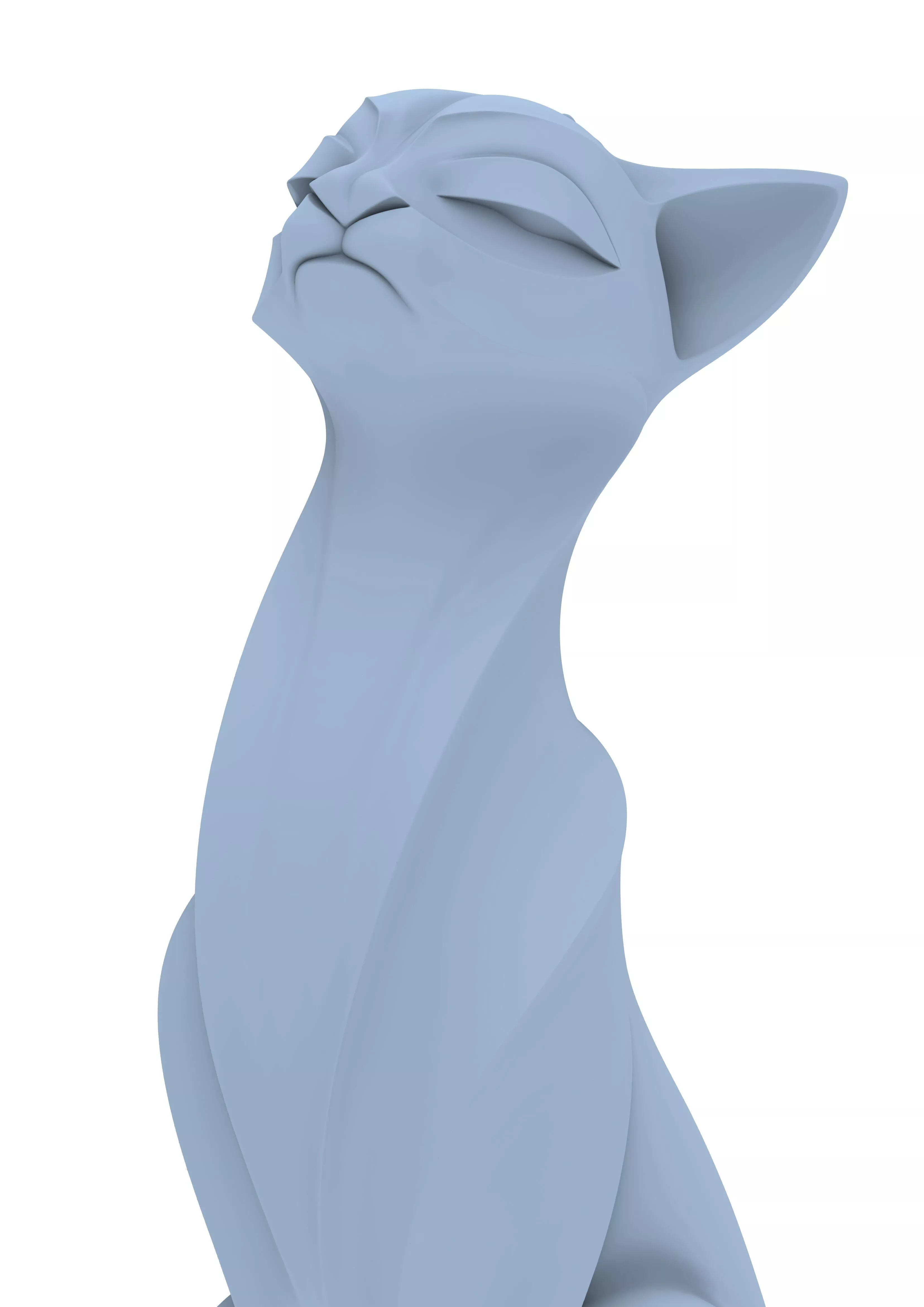 Cat Sculpture STL Katze Skulptur Designer Figure 3D print model
