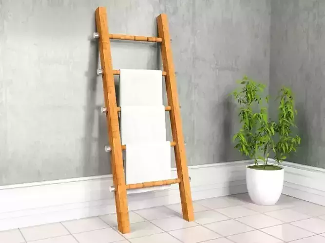 Ladder WIth Towels 3D model