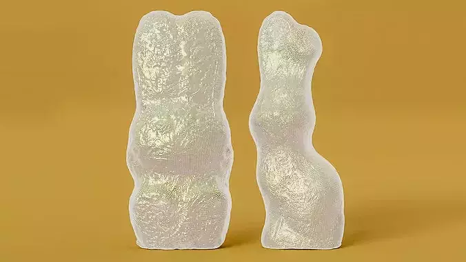 Gold Foil Easter Bunny Chocolate Figurines Photogrammetry Scan 3D model 3