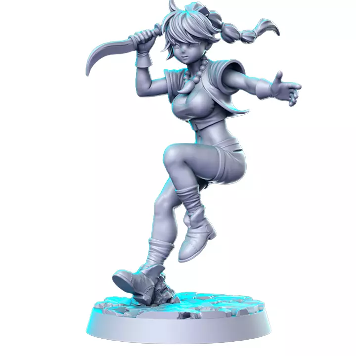 Fantasy Hero VII - RPG Tabletop Figure 3D print model