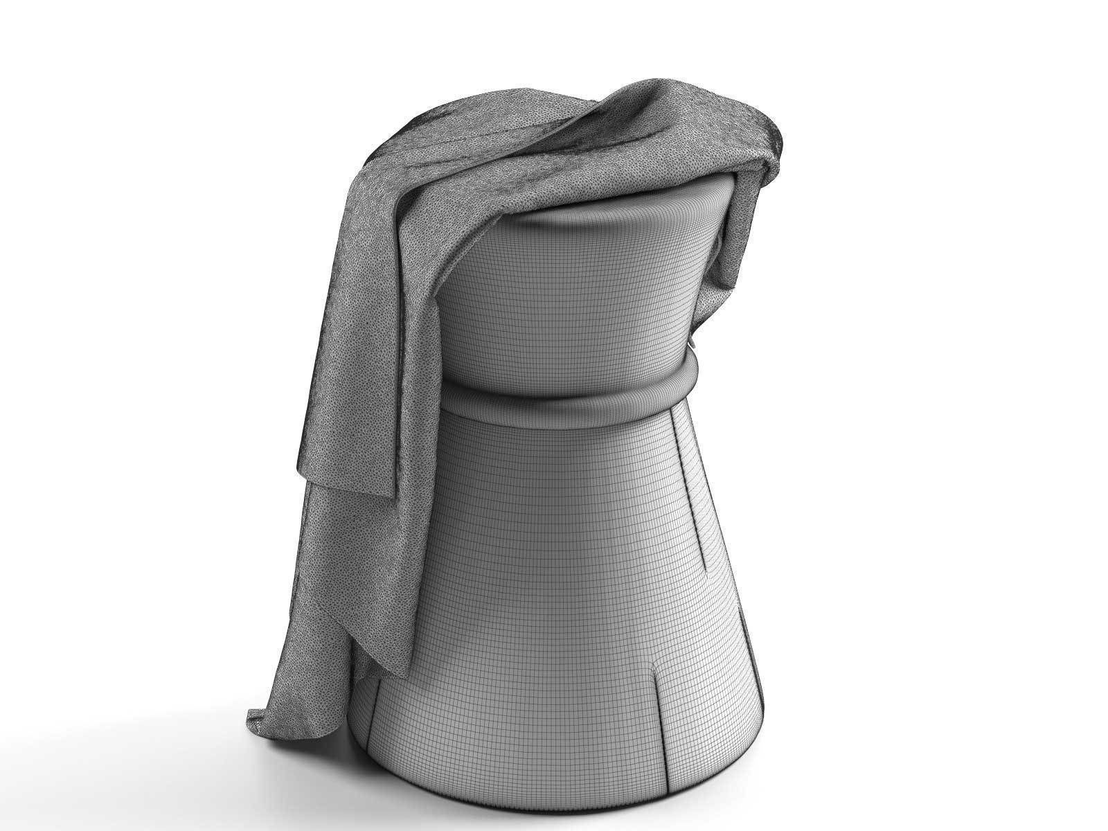 Stool and Towel 3D model_1