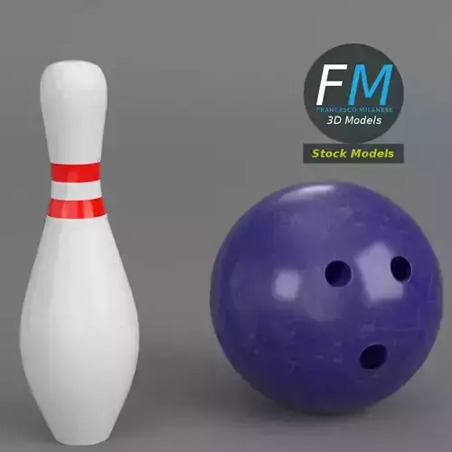 Bowling ball and pin