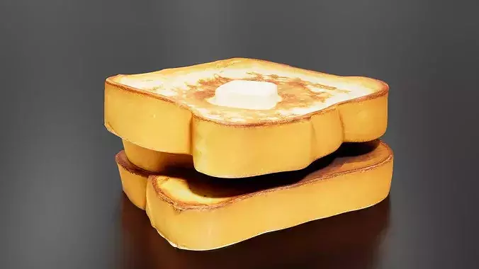 French Toast 02 3D print model 3