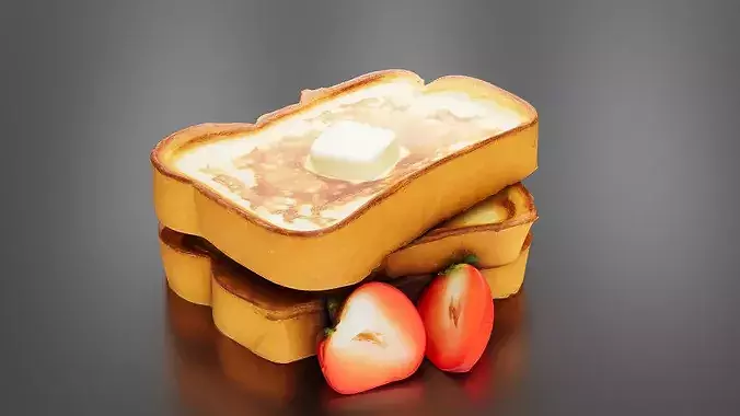 French Toast 02 3D print model 5