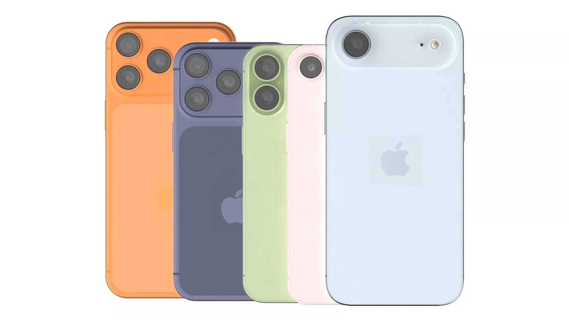 Apple iPhone 17 and 17 Air and 17 Pro and 17 Pro Max and 17e 3D model