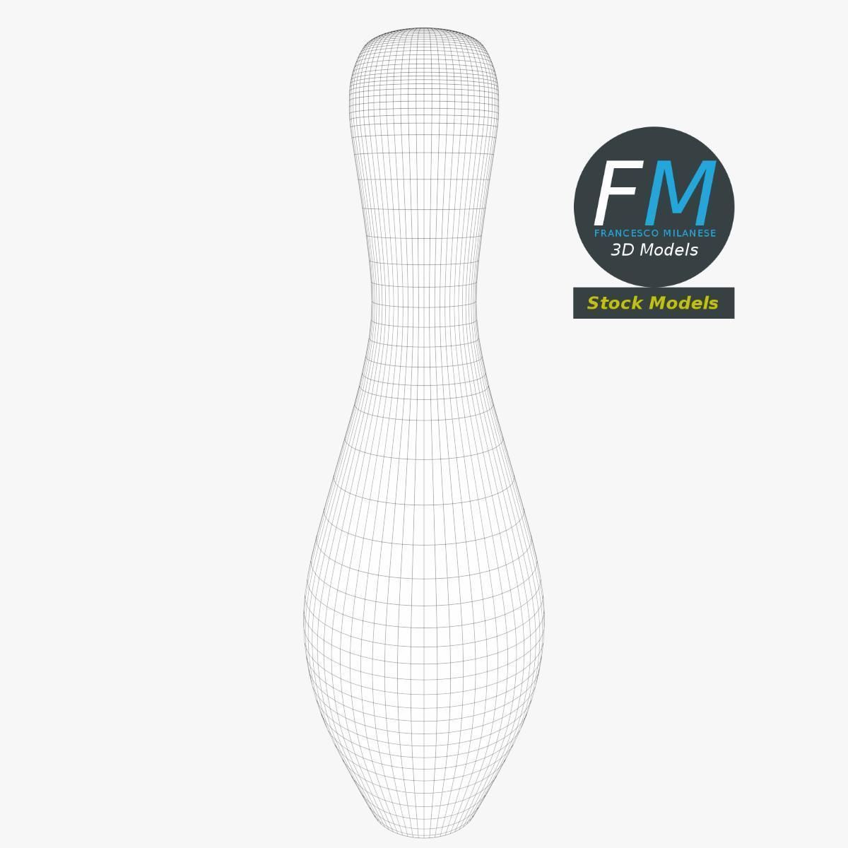 Bowling pin 3D model_7