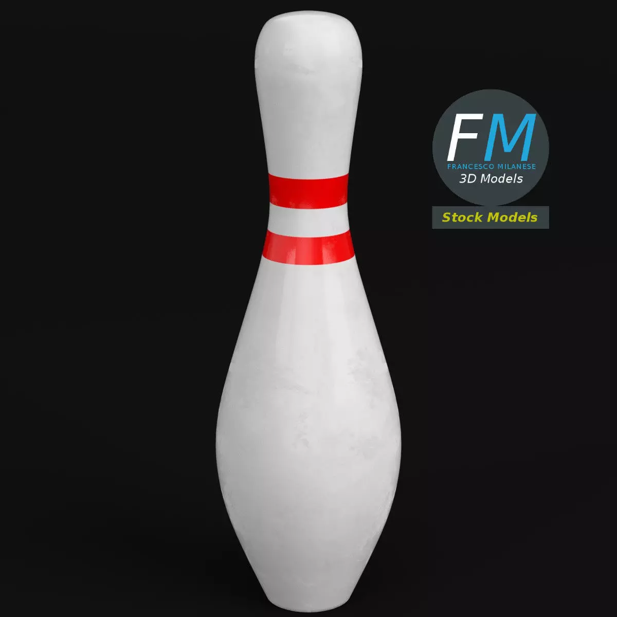 Bowling pin 3D model_0