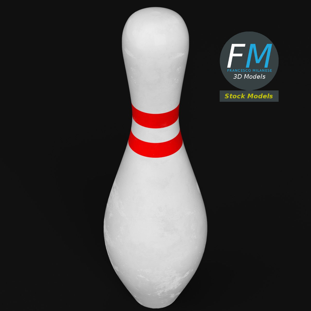 Bowling pin 3D model_2