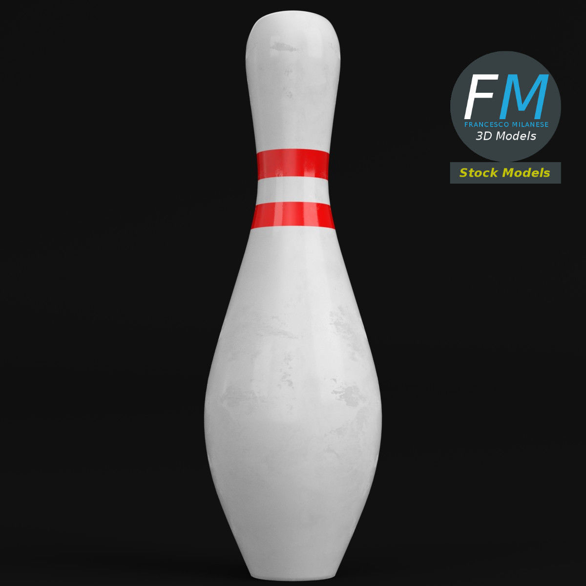 Bowling pin 3D model_3