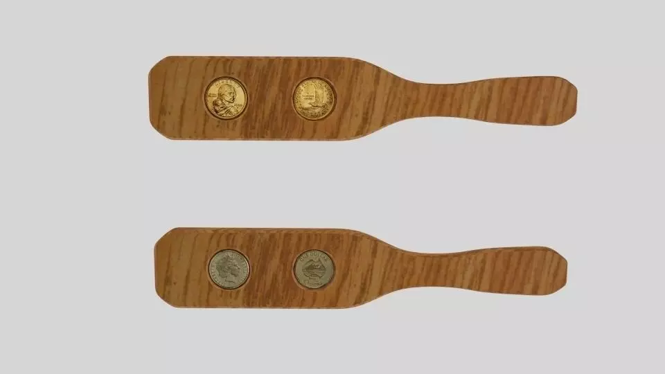 Coin Kip Low-poly 3D model_0