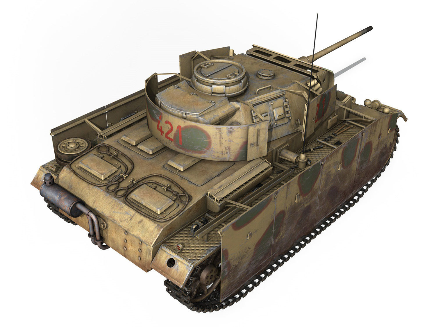 PzKpfw III - Panzer 3 - Ausf M - 421 3D model_5