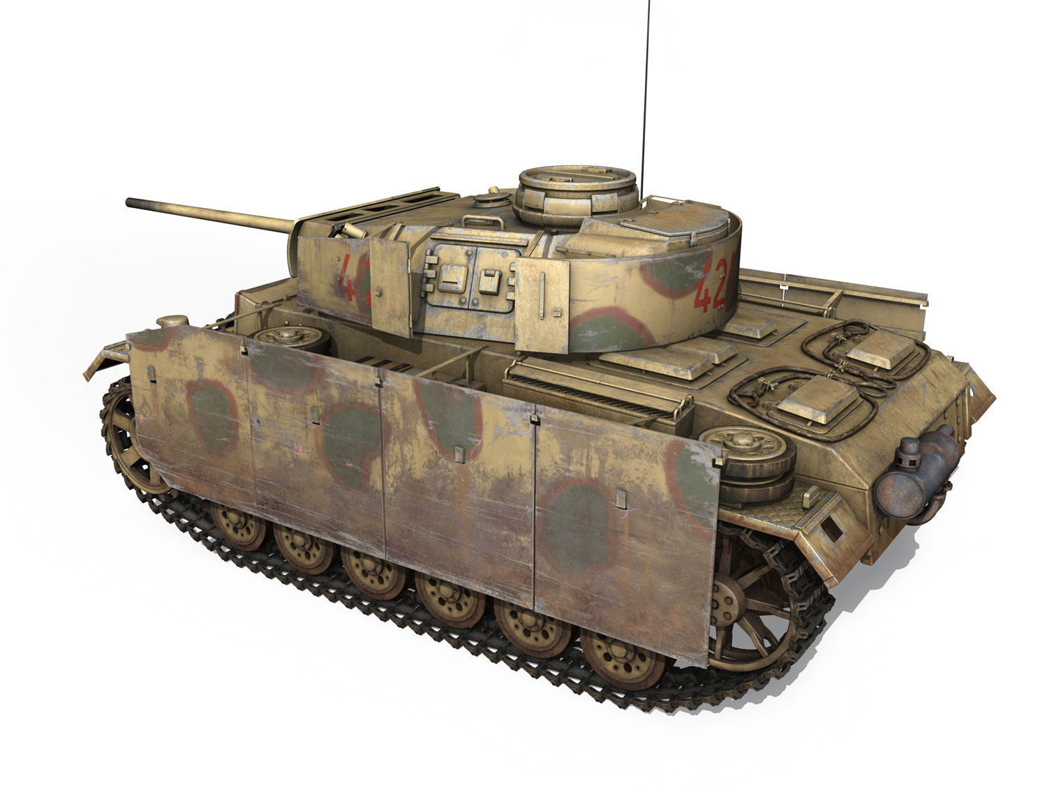 PzKpfw III - Panzer 3 - Ausf M - 421 3D model_3