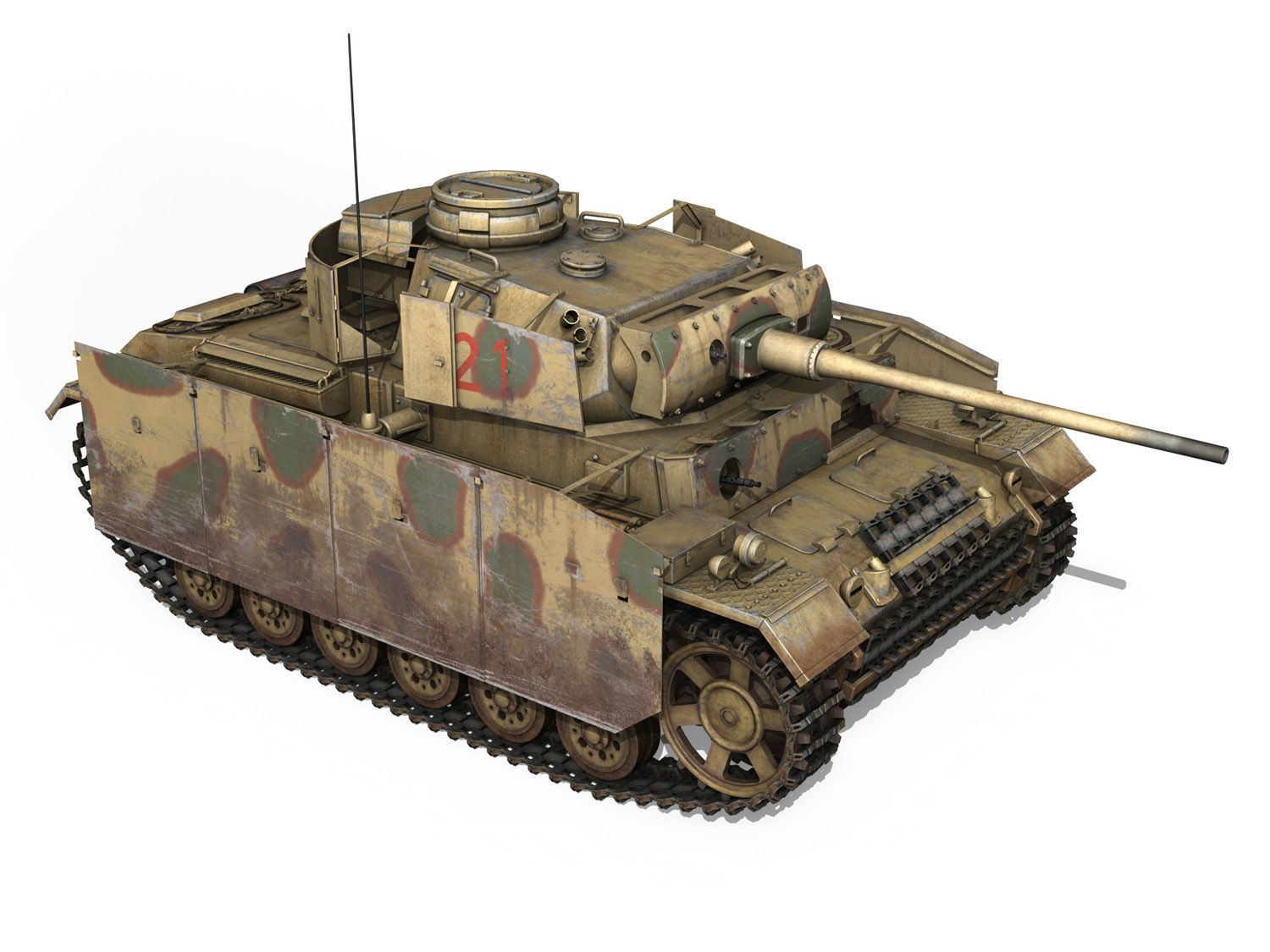 PzKpfw III - Panzer 3 - Ausf M - 421 3D model_7