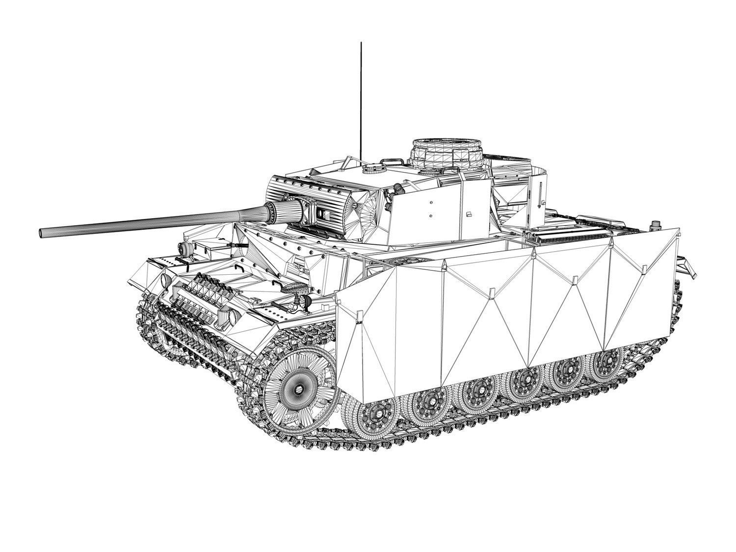 PzKpfw III - Panzer 3 - Ausf M - 421 3D model_12