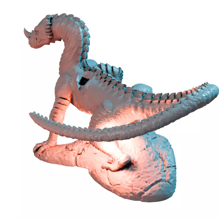 Young Green Dragon V - Detailed Tabletop Figurine 3D print model